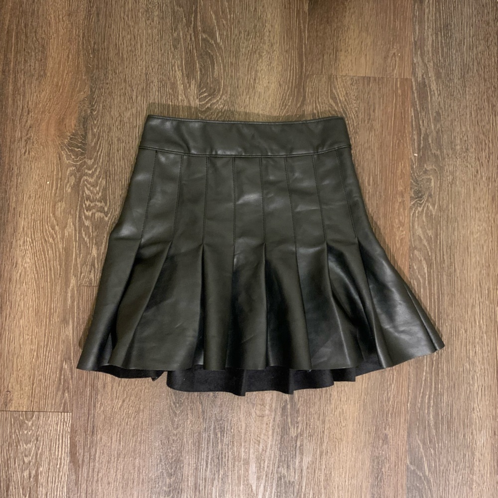 Faux leather skirt